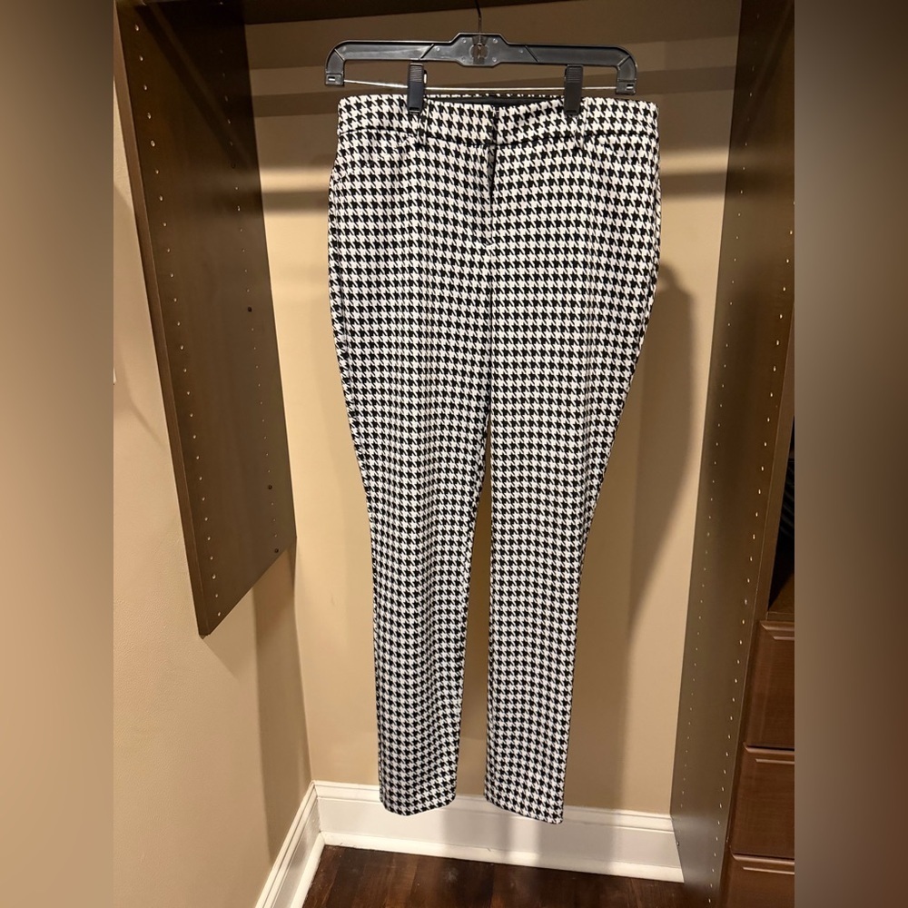 Express Black and White Houndstooth Trousers